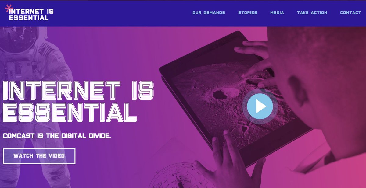 mediajustice's tweet image. Comcast says they believe #BlackLivesMatter until it&apos;s time to actually help Black students and communities stay connected. 

Take action and demand Comcast free our Internet: p2a.co/ayqppv3

And visit internetisessential.org for more!
#Internet4All
#InternetIsEssential