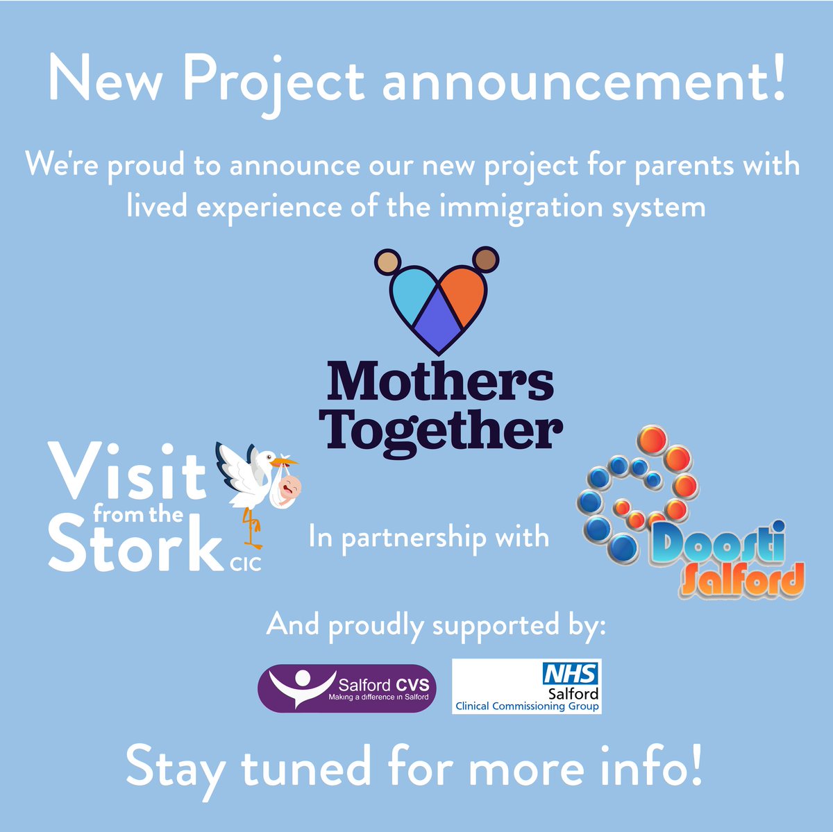 VFTSeditor's tweet photo. This year has brought many new opportunities &amp; awareness of the needs of parents in #salford. We are  delighted to announce our new #motherstogether project funded by @SalfordCCG to reach &amp; support parents with lived experience of the immigration system with @DoostiSalford https://t.co/1HrI2lDjNs