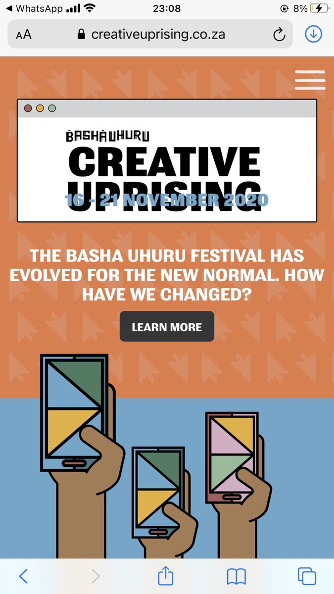 Zwelibanzi (@lesedingema) on Twitter photo Tomorrow we launch... <a href="/BashaUhuru/">Basha Uhuru</a> Creative Uprising. Check the site to claim your free tickets and come learn, be entertained and nourish your creativity. #CreativeUprising Tomorrow we launch... <a href="/BashaUhuru/">Basha Uhuru</a> Creative Uprising. Check the site to claim your free tickets and come learn, be entertained and nourish your creativity. #CreativeUprising
