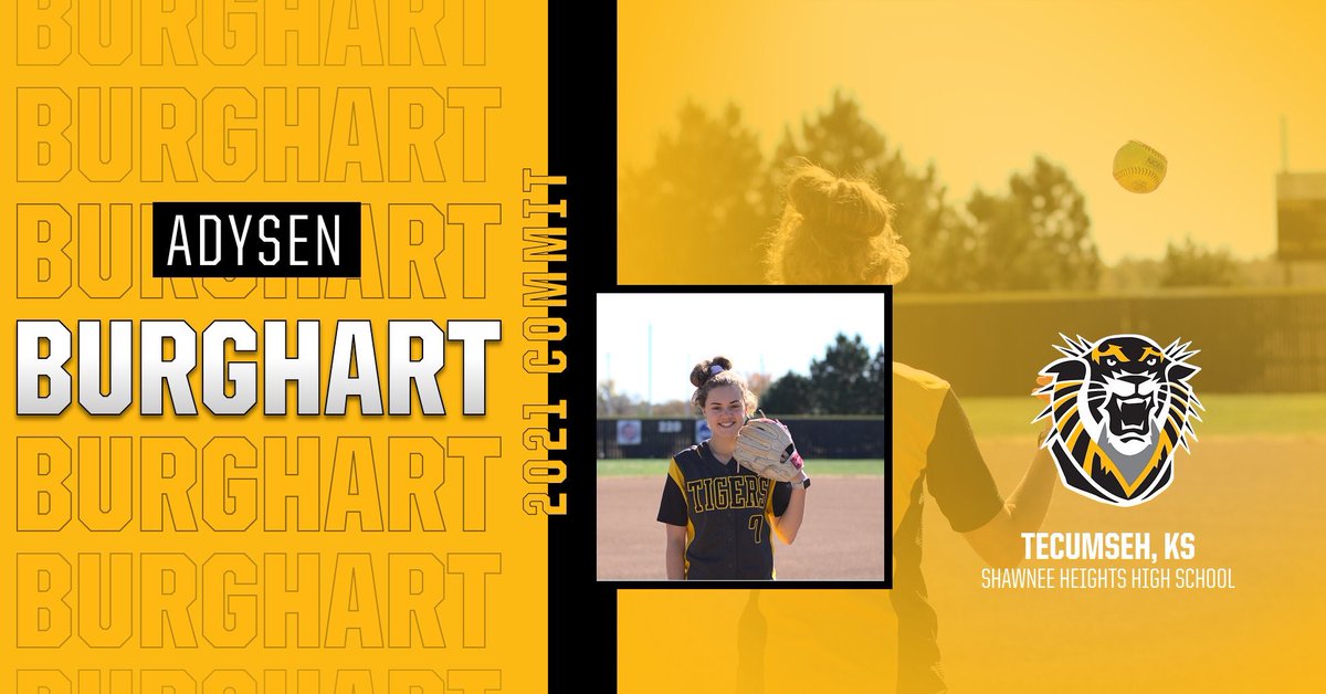 FHSU_Softball's tweet photo. Introducing our next 2021 commit from Tecumseh, KS... Ady Burghart 🐯 Welcome to the Tiger family! Can’t wait to have you on campus next fall #rolltiges 💛 https://t.co/QA7VQ2A1kr