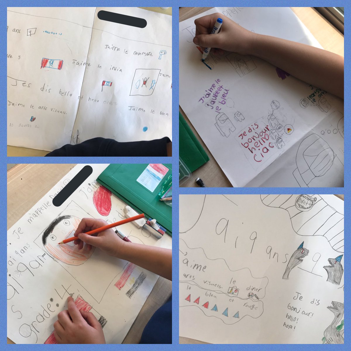 Grade 4 students in Mrs. Gallagher’s class created these awesome posters describing themselves! <a href="/lclightmilton/">Lumen Christi</a>