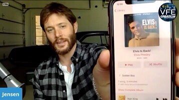 I017597's tweet photo. Q&amp;A with Jensen Ackles (Nov 15. , 2020) The last song Jensen listened to - excellent taste! @JensenAckles #JensenAckles #Jensen #elvis #samwinchester #supernatural  @CreationEnt #panel #QandA #fun https://t.co/uEzLgWKB0o