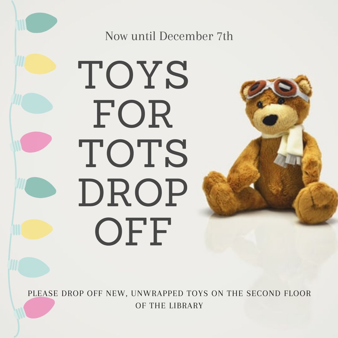 EtownLib's tweet photo. Christmas will be here before we know it! Drop off new, unwrapped toys on the 2nd floor by December 7th! https://t.co/IUf6pnJAzM