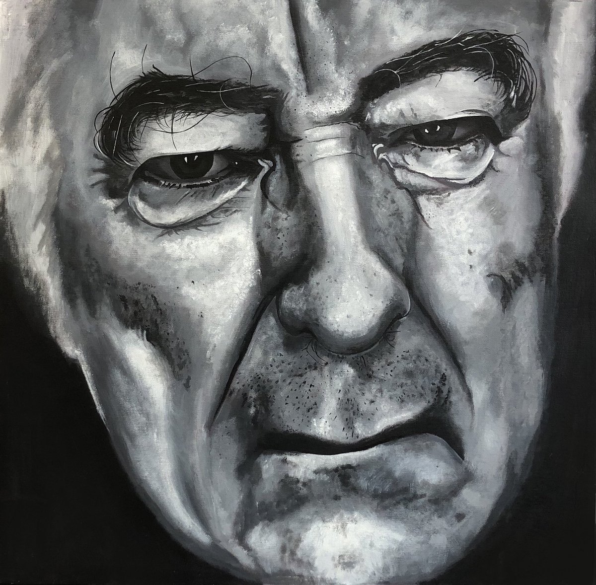 ryancoyleart's tweet photo. @irish_news Seamus Heaney. 50cm x 50cm. Prints available. https://t.co/7zGIj3mMUR