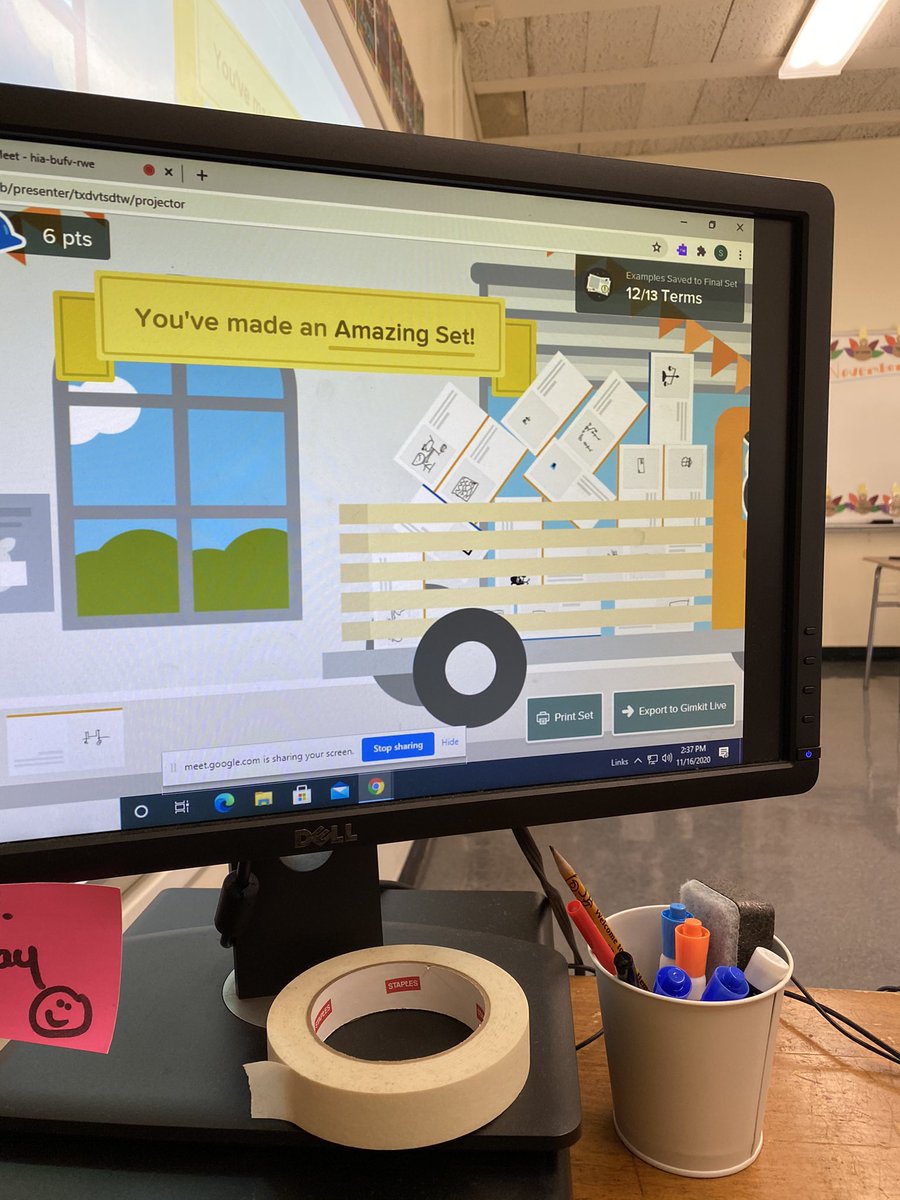 DrSheilaDempsey's tweet photo. Thank you for the last minute collab @WHRamTech . Vocabulary cards through @PearDeck was a success! Students split into day and night shift for pairs. Fitting for our workers in career class! https://t.co/ONEokCoWAn