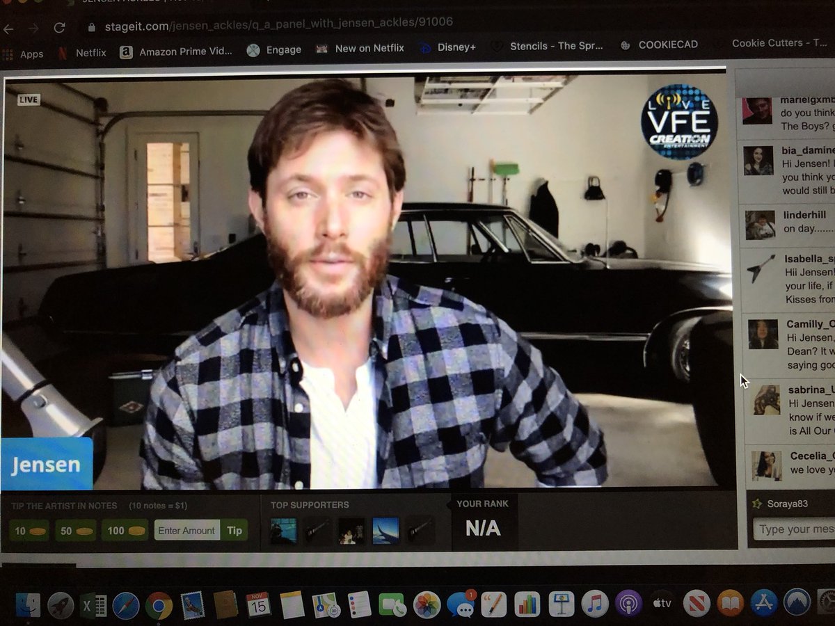 I017597's tweet photo. Q&amp;A with Jensen Ackles (Nov 15. , 2020) @JensenAckles #JensenAckles #Jensen #samwinchester #supernatural  @CreationEnt #panel #QandA #fun https://t.co/IFsAiLDLPD
