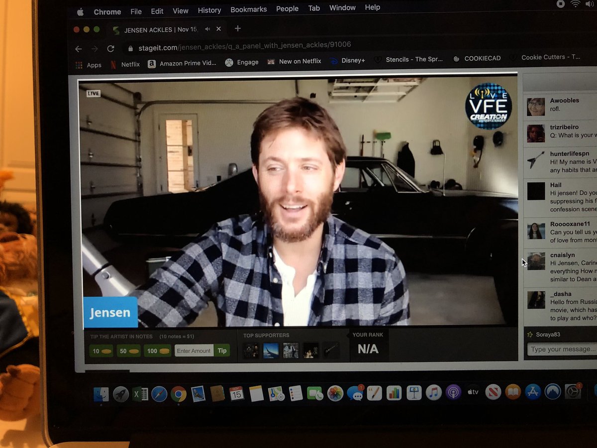 I017597's tweet photo. Q&amp;A with Jensen Ackles (Nov 15. , 2020) @JensenAckles #JensenAckles #Jensen #samwinchester #supernatural  @CreationEnt #panel #QandA #fun https://t.co/IFsAiLDLPD