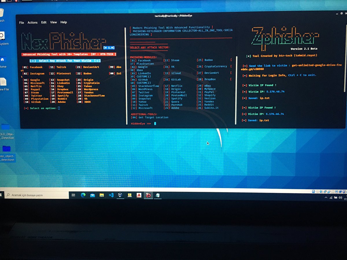 habib_karatas's tweet image. Üçünü de dene tarafını seç
#Nexphisher #HiddenEye #Zphisher