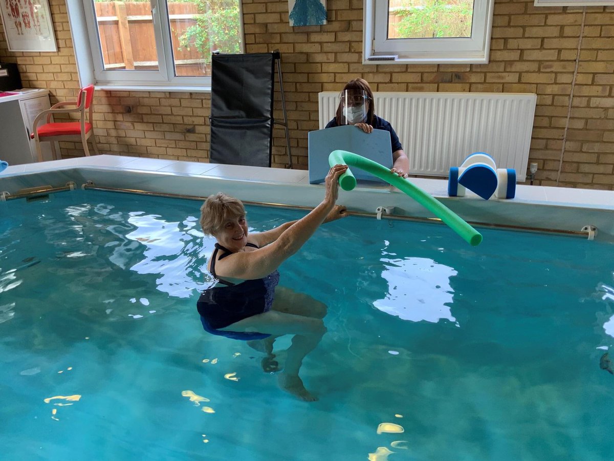 MSTherapyBeds's tweet image. The hydro-pool is open and Linda is overseeing the sessions. 

Please contact the Centre if you would like to book a session.
#HydrotherapyPool #MSTherapy #Bedford