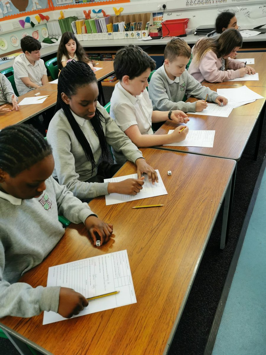 MissCblackman's tweet photo. This week we are learning all about ptobability. Today we rotated stations where we learned to place events on a probability line, recorded results on probability of rolling dice and flipping a coin. Super discussions and challenging each others opinions. @woodside_school https://t.co/9yhIJKmOL7