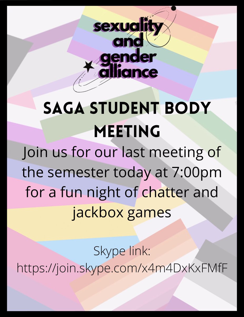 Hi folks!!! Tonight will be our last meeting of the semester. Hope to see you there!!!

Skype link: join.skype.com/x4m4DxKxFMfF