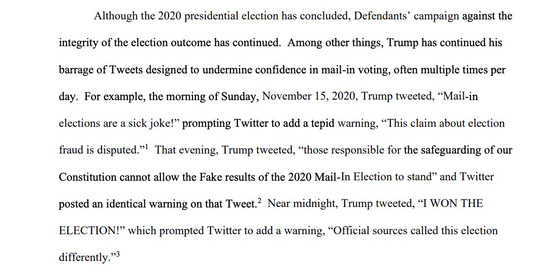 JUST IN: The plaintiffs who sued to force the US Postal Service to dramatically increase processing of mail-in ballots are askoing Judge SULLIVAN to keep proceedings going, in part because of Trump's continued threat to election integrity.