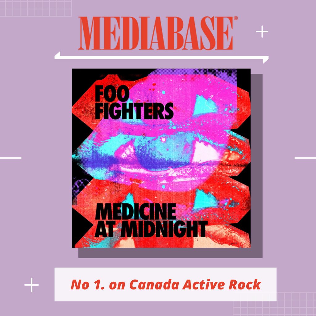 MediabaseCharts's tweet photo. Congratulations to the @foofighters for their No. 1 hit with "Shame Shame" on the Mediabase Canada Active Rock Chart. The song is currently rising on the Mediabase Alternative, Active Rock, and Triple A Charts. (Mediabase / Copyright © 2020 Mediabase) #mediabase #canadaactiverock https://t.co/pNyWFCj1yN