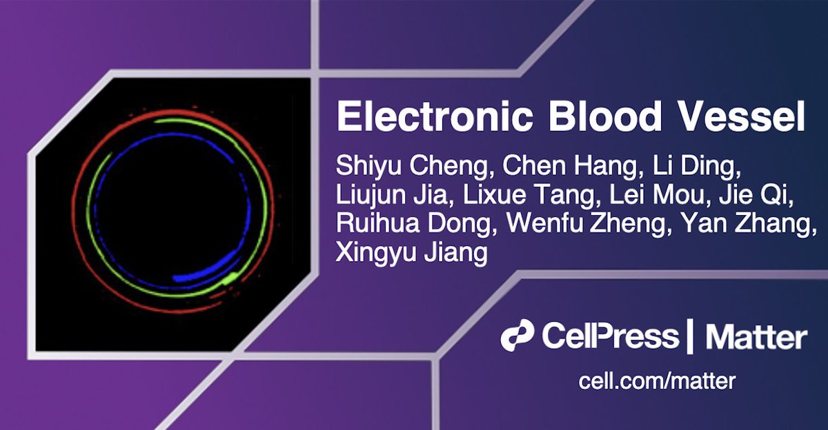Matter_CP's tweet photo. From #MatterIssue17: @Xingyu Jiang & Yan Zhang lead this work on a #LiquidMetal electronic blood vessel!
First author @c_excelsior
Read it here: https://t.co/zqMfiXDmUN https://t.co/6EVriRC3sr