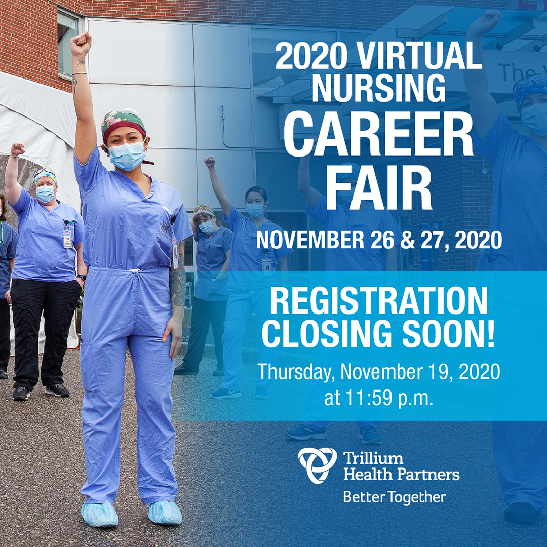 ATTN NURSES:   📣
REGISTRATION CLOSING SOON

You're invited to THP's Virtual Nursing Career Fair on November 26 &amp; 27! Explore opportunities in all areas of nursing &amp; help make a difference in the communities we serve. 

REGISTER BY THURSDAY, NOVEMBER 19th: bit.ly/3eIaos3