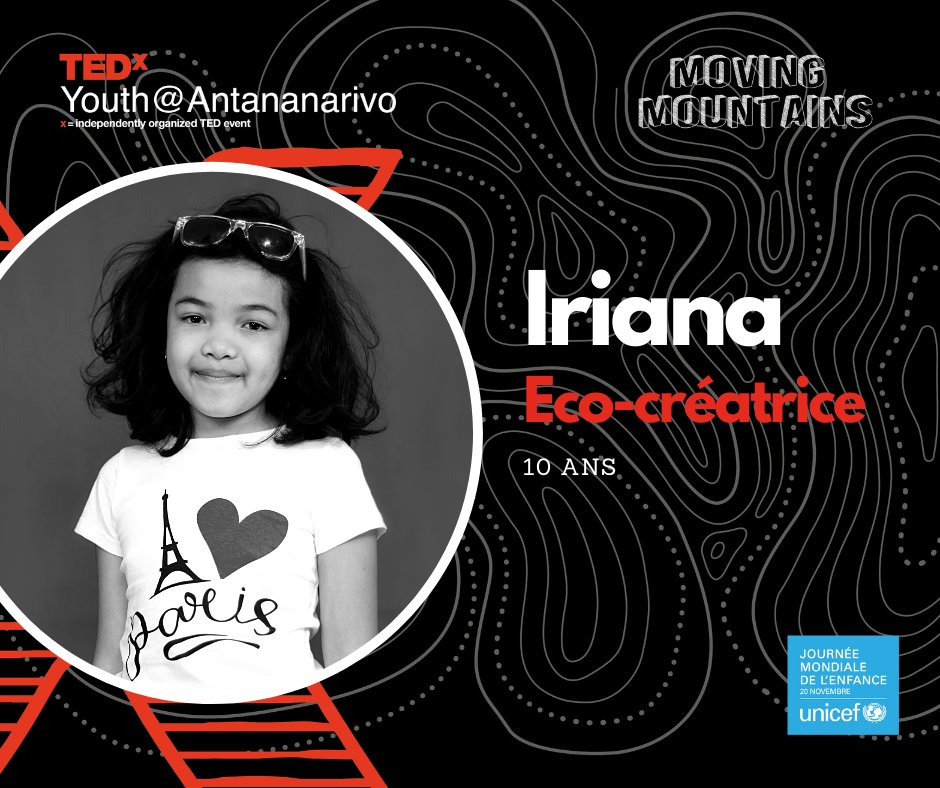 🎯 #MeetTheSpeaker : Iriana (10 ans). Pour elle, tous les #enfants ont le droit de jouer et doivent développer leur imagination, tout en préservant la nature pour les générations à venir. #tedxspeaker <a href="/UNICEFMada/">UNICEF Madagascar</a>  #TedxYouth #WorldChildrensDay #TEDxTNR facebook.com/hashtag/worldc…