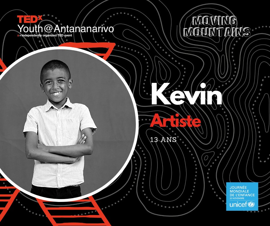 #WorldChildrensDay 
🎯 #MeetTheSpeaker : : Kevin À 10 ans, Ses vidéos ont fait le buzz sur les réseaux sociaux à #Madagascar. , il vient nous raconter ces traditions, pilier central blessé de la société malgache. 
#tedxtnr #TedxYouth <a href="/UNICEFMada/">UNICEF Madagascar</a> #TEDx facebook.com/14506521018512…