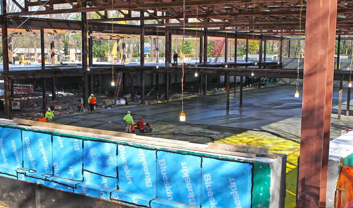 wpcsports's tweet photo. The floor for the basketball court in the Graham Athletics and Wellness Center was poured today! #PennCharterBasketball #GrahamAWC https://t.co/a11d48tzaa