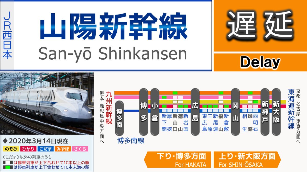 山陽新幹線の遅延情報 58ページ目 今日現在 リアルタイム最新情報 ナウティス