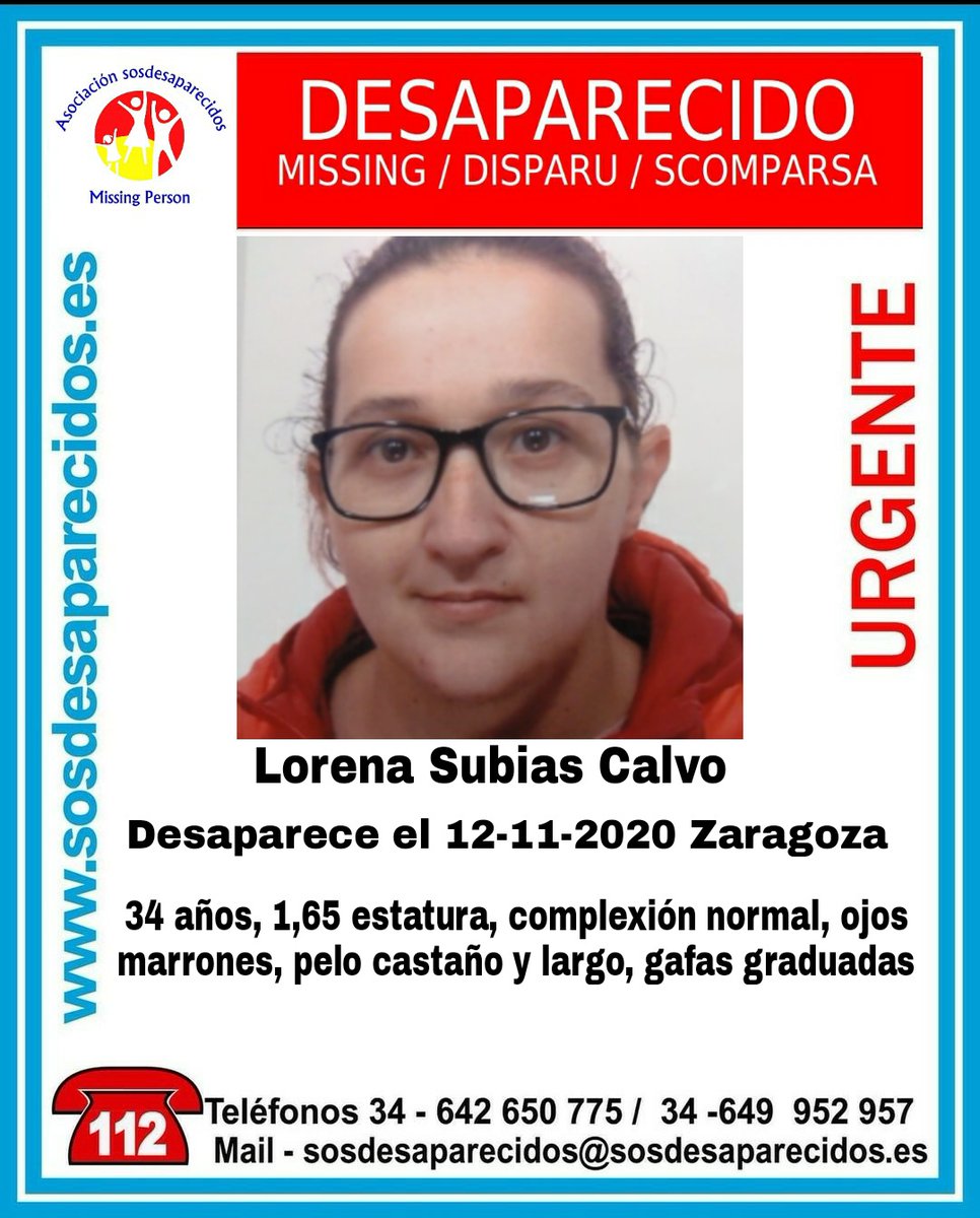 guardiacivil's tweet photo. 🆘#Urgente⚠️

Esta es Lorena y ha #desaparecido en #Zaragoza
Si la ves
☎062
☎091
☎112
Tu RT no cuesta nada y puede ayudar mucho https://t.co/FGIby9oMAS