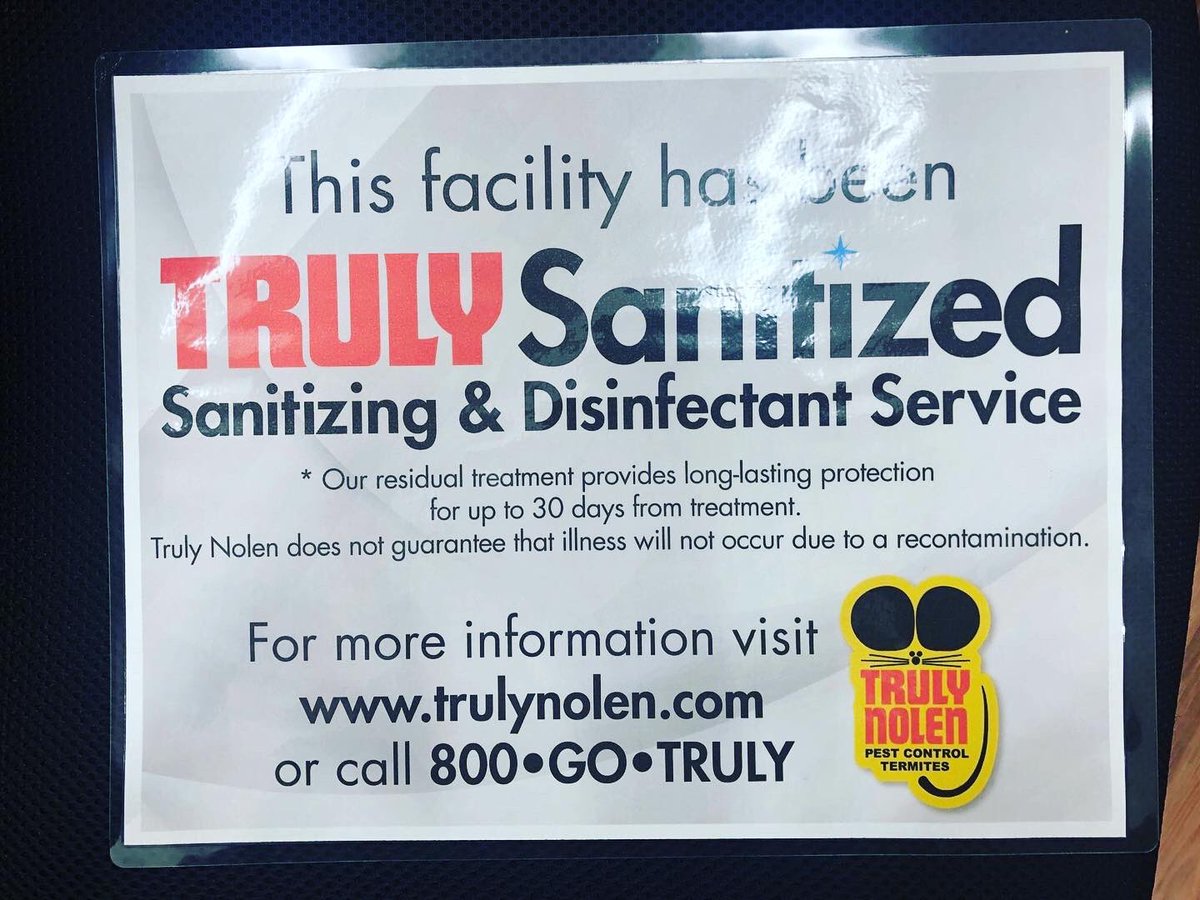 TrulyNolen's tweet photo. We TRULY appreciate Bay Fit Gym (1851 Englewood Road, #Englewood, #FL, (941) 549-9962) allowing us to share these four photos because they are proud to be our newest #TRULYSanitized customer! #PestControlisEssential to public health. More: https://t.co/vqGeeGLXxQ. 🐭🚚💪💧💛 https://t.co/4S7vK5DCJv