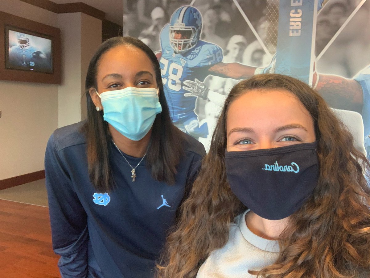 StudentRamsClub's tweet photo. Thank you so much, @DrKyraK, for leading us on a virtual behind-the-scenes tour of Kenan Football Center today!  What a cool experience 🏈 🐏 https://t.co/mF6ZxNesPJ