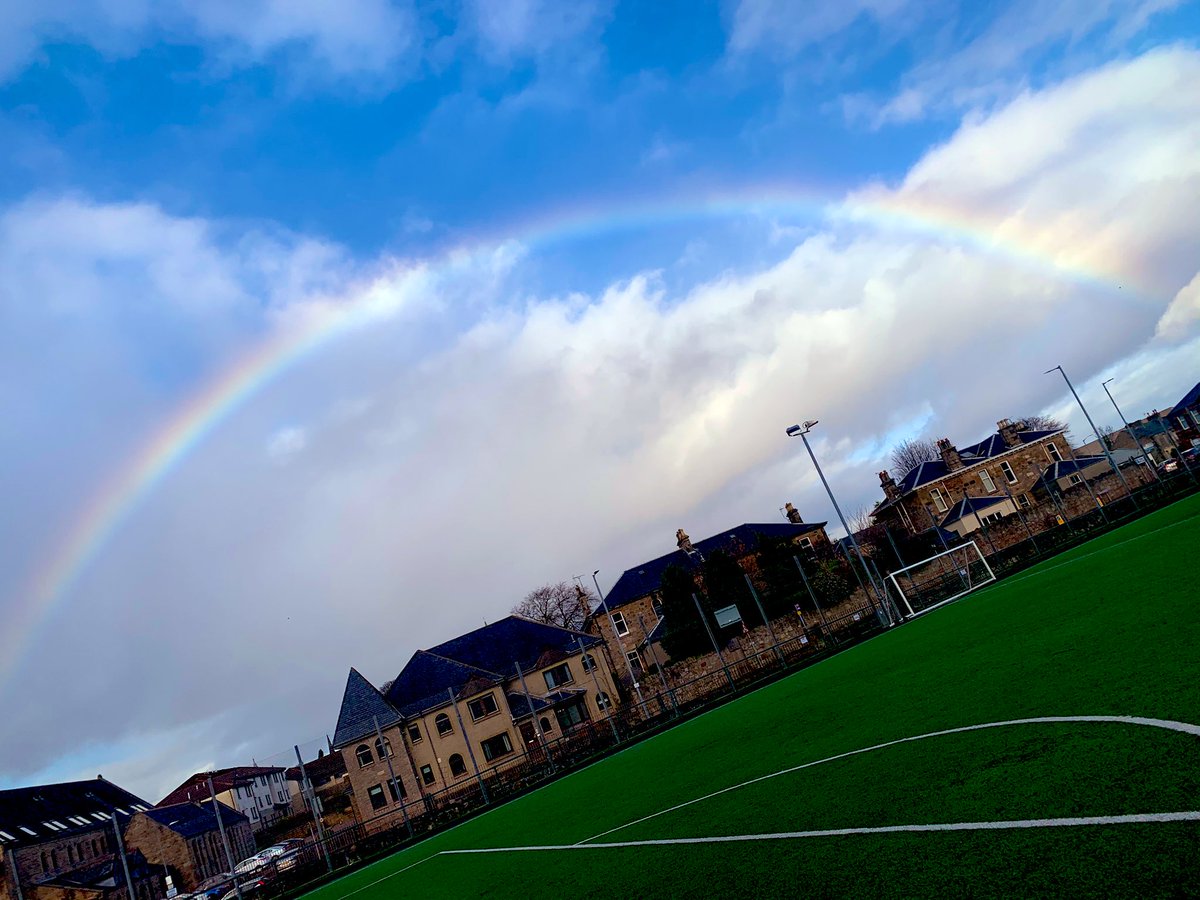🌈 lovely rainbow appeared when catching some fresh air with pupils today! Getting fresh air is essential for our mental and physical well-being!