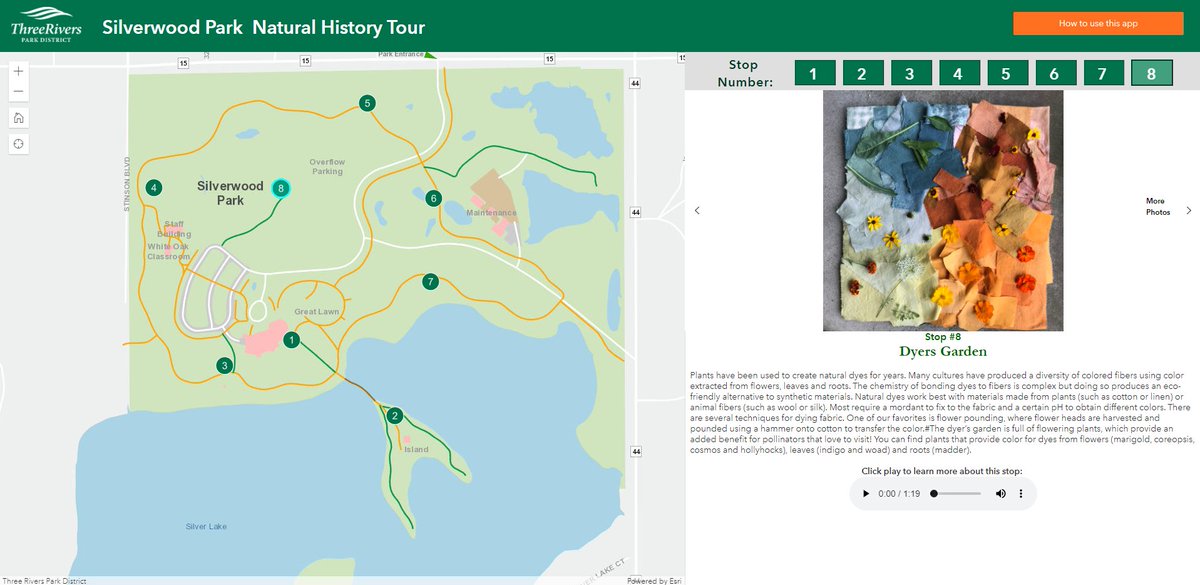 Huber099's tweet photo. Our very first @ArcGISApps #ExperienceBuilder application just went live! 🎉We're excited to see what else we can build with this innovative and powerful @Esri tool. 
👀Check it out here: https://t.co/RzXWTDCd1e 
#GIS #audiotour #walkingtour #mapping #naturalhistory #TRPD https://t.co/Bp7lQaExr8