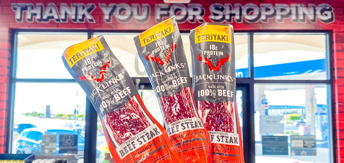 TerribleHerbst's tweet photo. Chomp on FREE 1.5 oz @JackLinks Teriyaki Stick after you #GetPoppin at Terrible’s! https://t.co/61zVgPoVvN