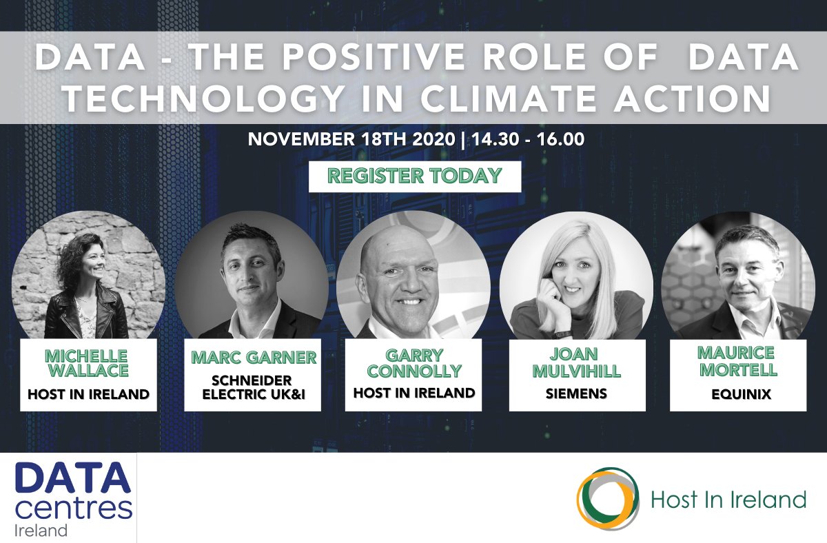 Looking forward to more discussion on Wednesday with <a href="/JoanMulvihill/">Joan Mulvihill</a> <a href="/MarcGarnerSE/">Marc Garner</a> &amp; <a href="/GarryConnolly/">Garry Connolly</a>  about positive role that data technology can play in climate action datacentres-ireland.com/virtual-festiv…