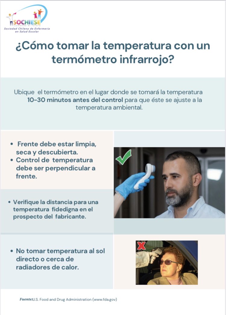 sochiese2020's tweet photo. Cómo tomar la temperatura con un termómetro infrarrojo? •

#EnfermeraEnMiEscuela #SOCIENFCHILE             #UnColeUnaEnfermera #VueltaAlCole #Enfermería #YoTeCuido #EducaciónEnSalud #EnfermeríaEscolar #SOCHIESE #Salud #SaludFamiliar #Prevenir #Bienestar #Instachile #Chile https://t.co/GpLRrbiNNd