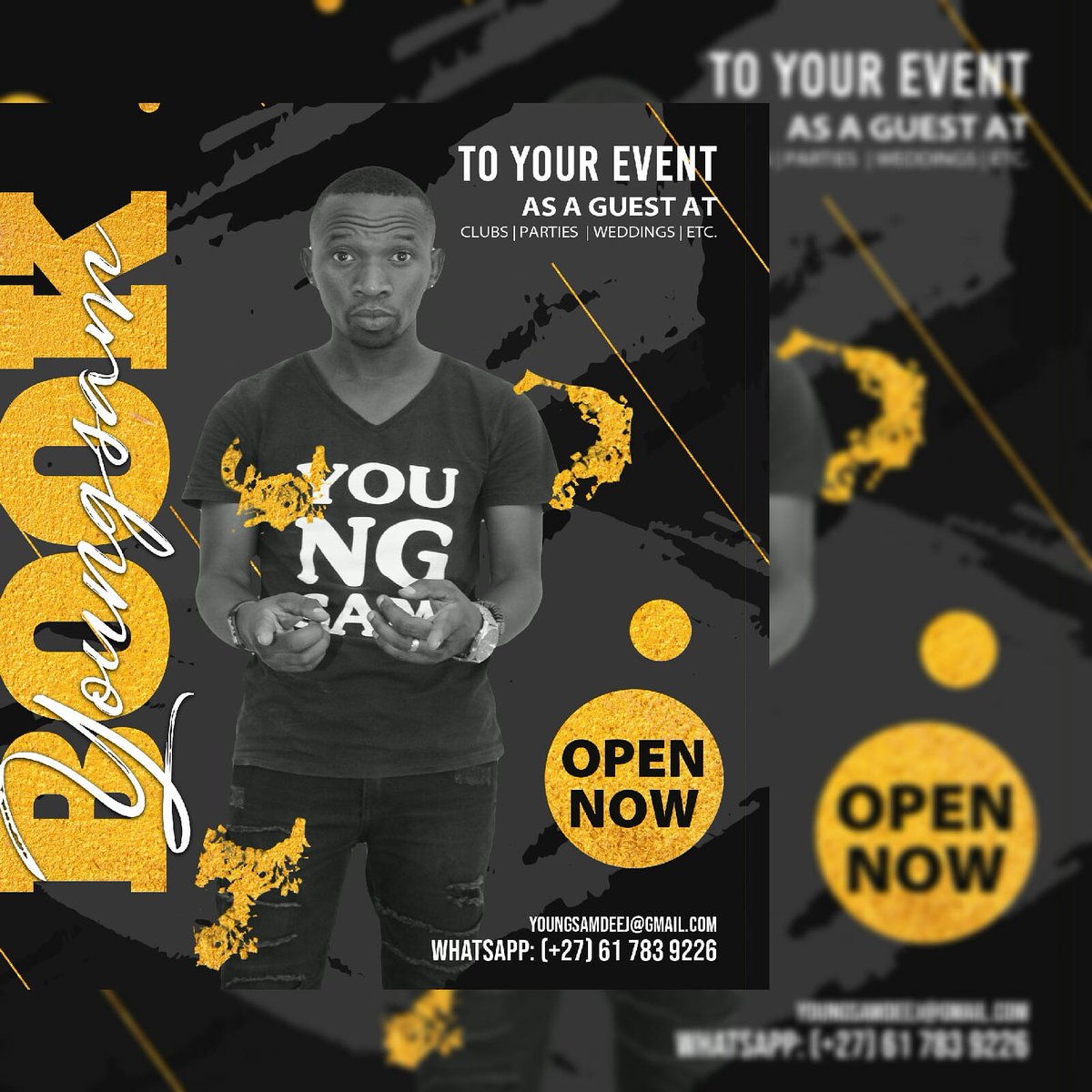 Youngsam____'s tweet image. Let Us Cater For Your Flyer Poster, Bookings Poster, Logo etc. Whatsapp Us On 0617839226 #forthedjs 💖🏌