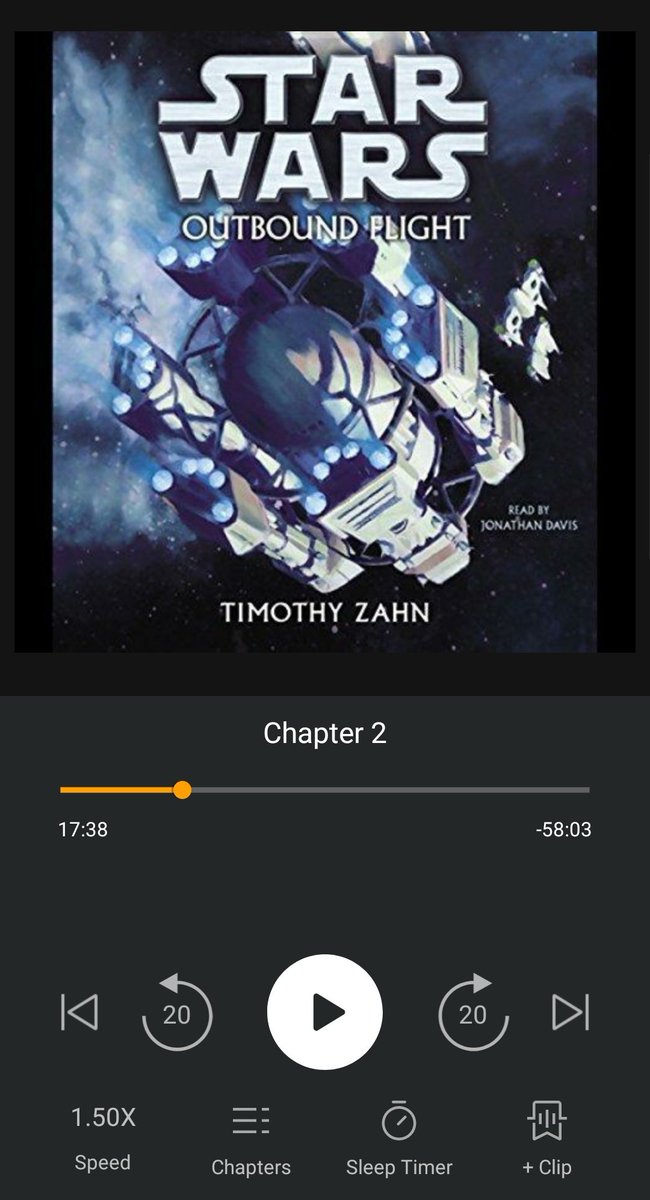 BookMeanderings's tweet photo. On to my next audiobook and my first read for @SciFiMonth!

Outbound Flight by Timothy Zahn, a standalone prequel to the original Thrawn trilogy.
#AmReading #OutboundFlight #SciFiMonth https://t.co/UnN7seGYSi