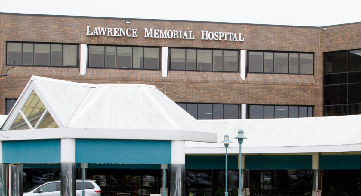 LJWorld's tweet photo. As virus hospitalizations surge in Kansas, Lawrence's hospital is currently able to accept patients from other counties and states: https://t.co/gOyKr8juQC https://t.co/bNUIItO9dr