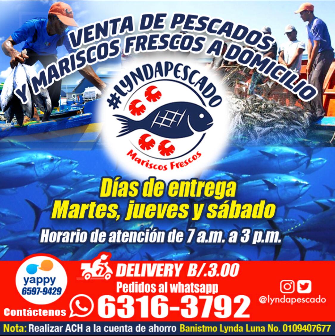 LyndaLuna06's tweet photo. Mi gente cambiamos los días de reparto, ahora también el sábado podremos atenderles @lyndapescado https://t.co/HkwkSscHVw