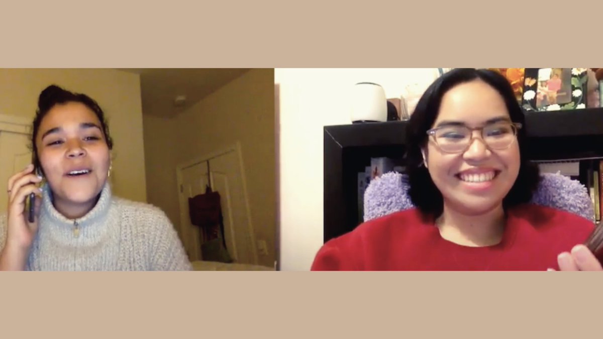 abby_de_castro's tweet photo. Just a little throwback when I was in MCJ143 with @murguia_val! We were practicing our sales pitches last semester, and now we are part of the TASTE Team! So glad I got to meet such a talented individual! Ily Queen 🥰👑#PRDogs https://t.co/gCCvHEDmyS