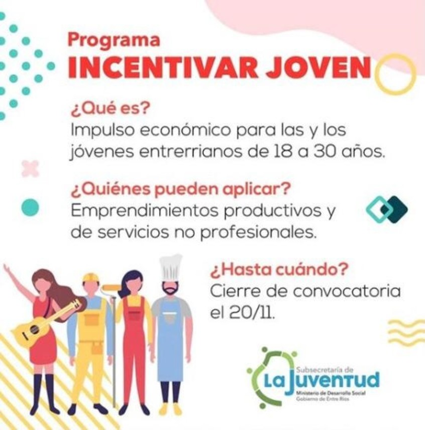 MuniParana's tweet photo. ➡️ Asesoran a jóvenes emprendedores para financiar sus proyectos

Se trabaja con quienes quieran sumarse al programa provincial Incentivar Joven. Pueden acceder a montos de hasta $25.000 no reintegrables para compra de herramientas o insumos.

ℹ️ https://t.co/hkafEgdqUq https://t.co/PGRBIe6fg3