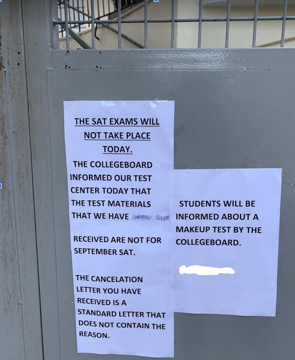 Depending where you're located in Florida  #SAT testing for the last test of the year might be really hard to come by. South Florida seems particularly troublesome.