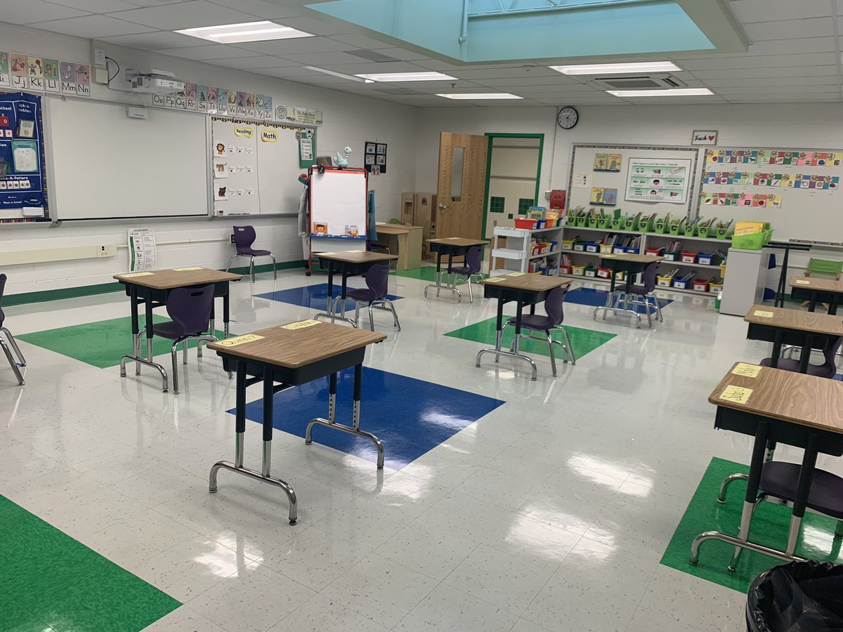 bethbatch6's tweet photo. Oh, my sweet Kinders. We had room B132 @StratfordLndgES ready to go for your return in-person tomorrow 😔 We’re bummed we won’t see you in the building, but we will continue to learn, build relationships, and have fun in Kindergarten online! See you soon❤️ @FCPSR3 #boo2020 https://t.co/7U860141Ii