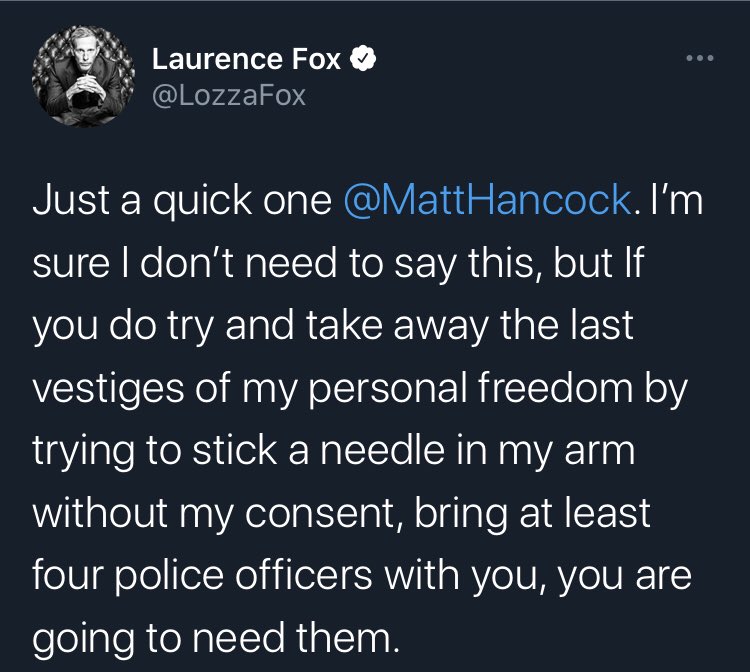 one of many things that fucks me off with these pricks is that they don’t care about compulsory medical intervention until it affects them, I bet he’s got no clue what a Community Treatment Order is