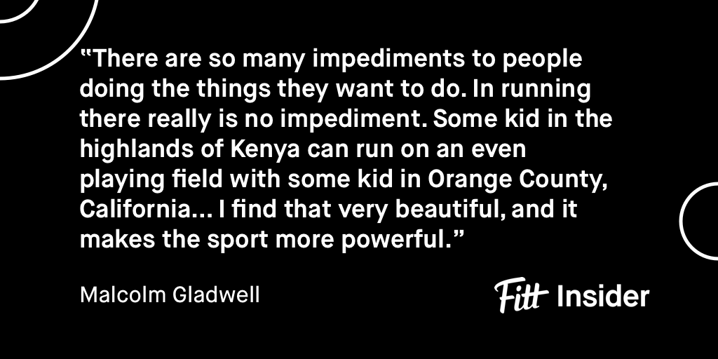 5/ He starts his days w/a look at  http://letsrun.com .Gladwell runs late in day — the morning is for writing.When he runs, he uses no tech except a Garmin watch for tracking. He runs in silence because running with music is soft — to do so is running away from running.