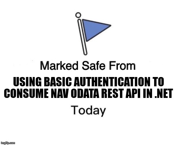 overflow_meme's tweet image. Using basic authentication to consume NAV oData REST API in .NET stackoverflow.com/questions/6468… #nav #basicauthentication #odata #dotnet #rest