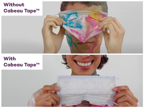 Little_Lital's tweet image. Have you heard of Cabeau Tape? It’s a patented product that was developed exactly for that! #thankmelater #maskhack