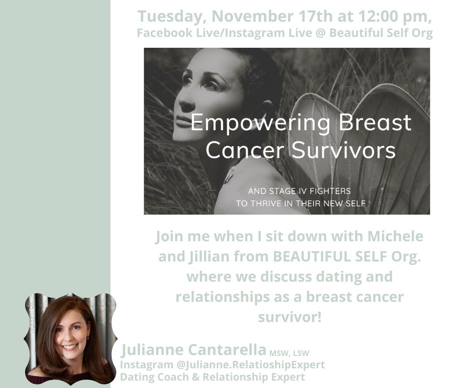 TheProLoveCoach's tweet photo. Please join me as I sit down with beautiful and dynamic founders Michele and Jillian of Beautiful Self Org. #breastcancerawareness #breastcancer #survivor #NJdating #njdatingcoach #nycdating #nycdatingcoach #relationshipexpert #cancersucks https://t.co/db7DXcVmkd