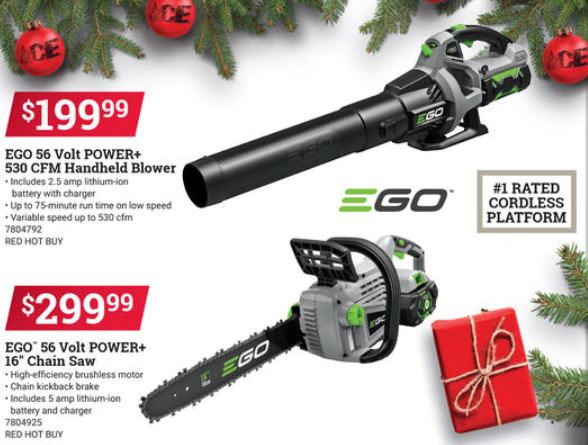 SipsAceHardware's tweet photo. Black Friday deals start early at Sip's Paint &amp; Ace Hardware! Pick out the perfect gift this holiday with our Red Hot Buys!

#northeastco #sipspaint #acehardware #cordlessblower #leafblower #powertools #chainsaw #cordlesschainsaw https://t.co/8A0gMR26BR