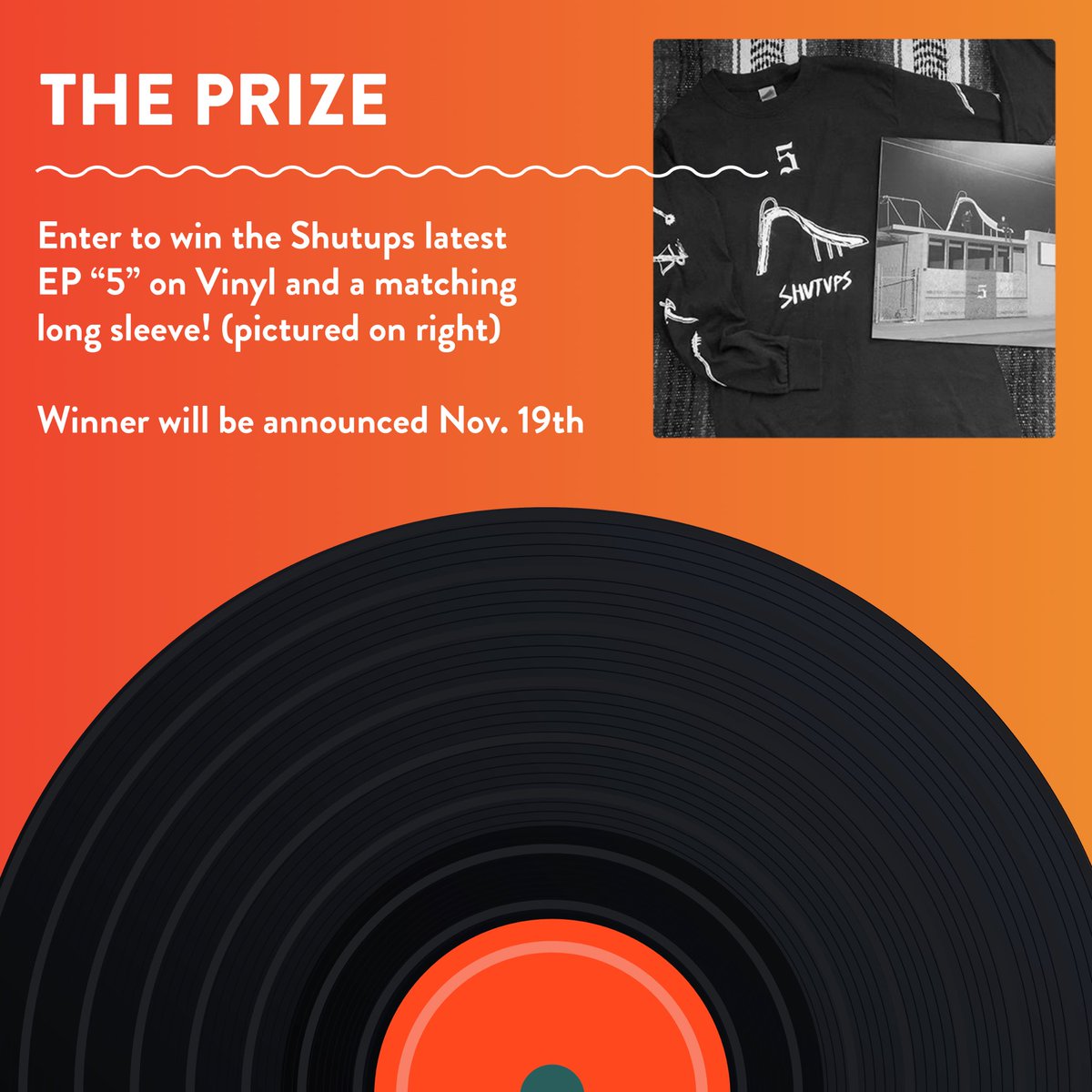 thedepotsf's tweet photo. We got a special @shutups_ giveaway in honor of their upcoming LIVE premiere! 🎤😎🎶 We teamed up with the Oakland band to gift one lucky winner their ‘5’ EP on vinyl and a matching long sleeve! All you have to do is reply to this post with your t-shirt size for a chance to win— https://t.co/fFt97GPOpB
