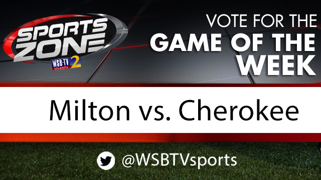 WSBTVsports's tweet image. Should @WSBTVsports cover @MiltonEagles_FB vs. @CHS_Warriors as the Game of the Week? 
Each RT is 1 vote.
More info here: 2wsb.tv/highschoolfoot…