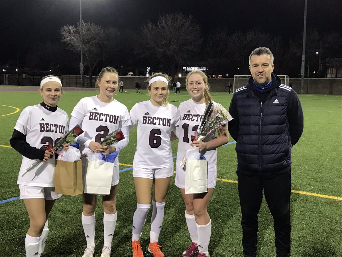 BectonAthletics's tweet photo. Congratulations to our #GirlsSoccer team for celebrating their senior game @BectonHS 🐾⚽️#Seniors2021 #BectonsBest #BectonPride #LadyWildcats https://t.co/ZNGrf770PA