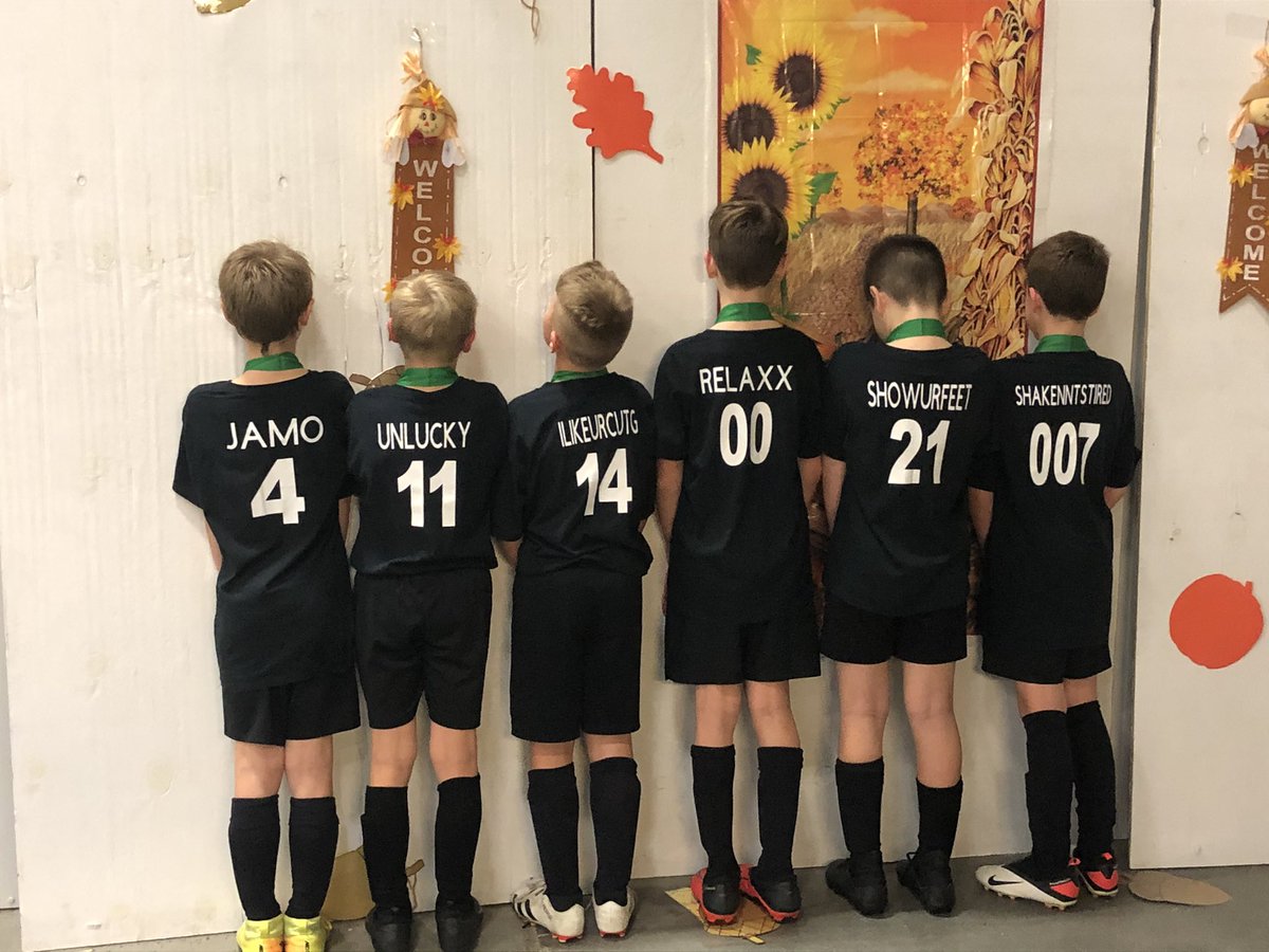 Farpost_soccer's tweet photo. The U11B Division Runners Up from @GretnaEliteAcad were Too Casual and paid homage to their Coach’s favorite sideline quips of wisdom with their kits.  They’ve been trained well @cwats402! https://t.co/TGANSYaHpC