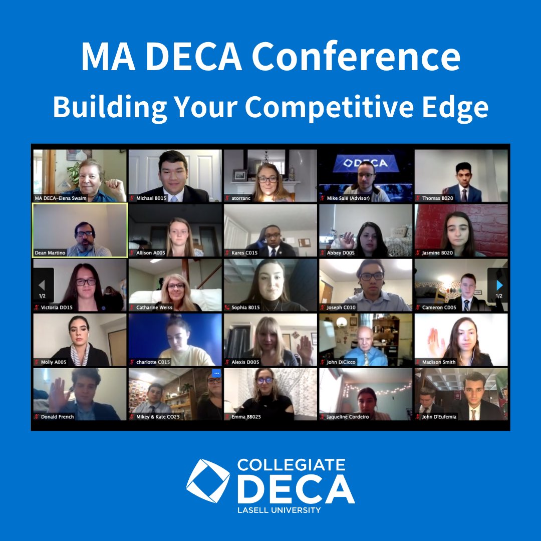laselldeca's tweet photo. Today was the Massachusetts Collegiate DECA Conference! Our members all competed in Business Ethics against other schools
.
.
.
#LasellDECA #DECANextLevel 
@lasell_fashion @LU_activities @LasellUniv https://t.co/cjmB6RPfHj